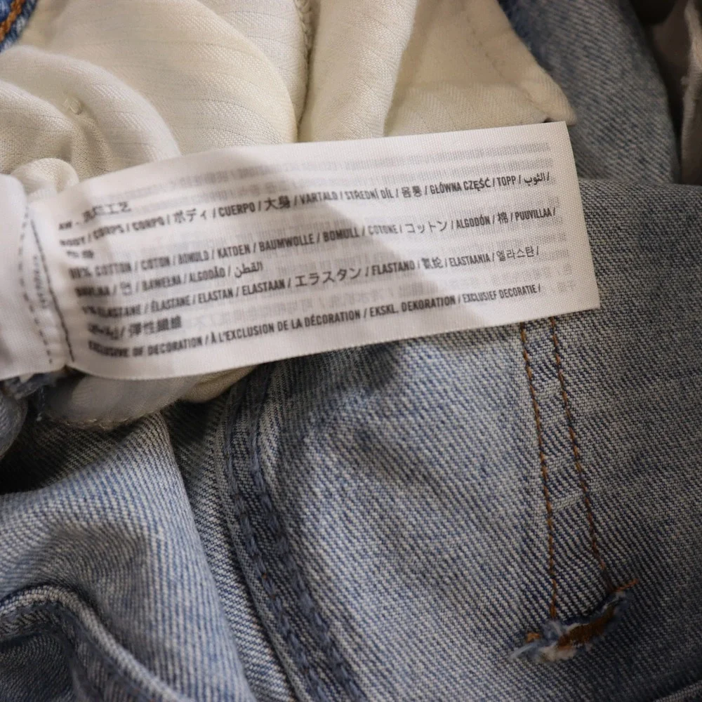 ABERCROMBIE & FITCH‎ Blue Curve Love High Rise Mom Distressed Jeans 29/8S